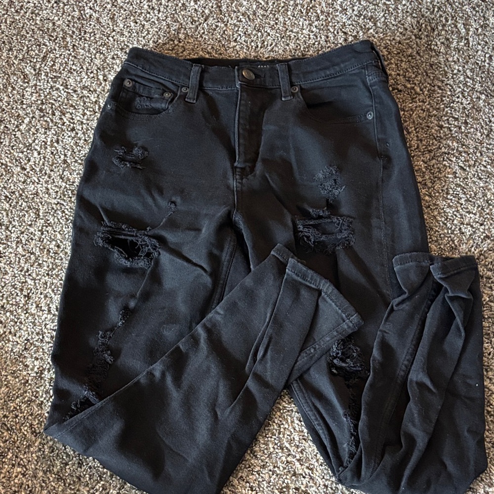 Aeropostale Black Distressed Skinny Jeans